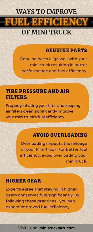 Ways to improve fuel efficiency of Mini Truck