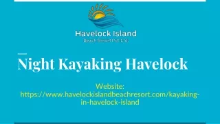 Night Kayaking Havelock