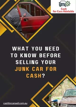 What You Need to Know Before Selling Your Junk Car for Cash?