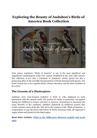 Exploring the Beauty of Audubon's Birds of America Book Collection