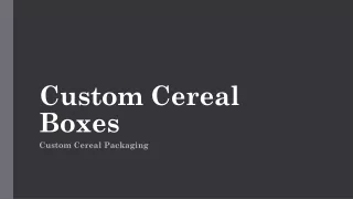 Custom Cereal Boxes