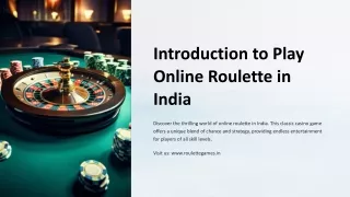 Introduction to Play Online Roulette in India