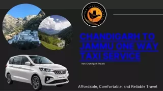 Chandigarh to Jammu One Way Taxi Service