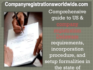 Comprehensive guide company registration Delaware