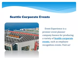 Seattle Corporate Events