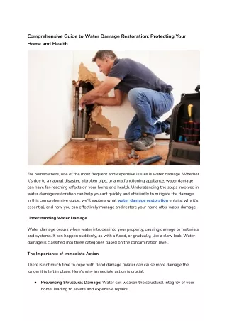 Comprehensive Guide to Water Damage Restoration_ Protecting Your Home and Health