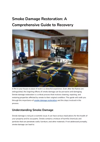 Smoke Damage Restoration_ A Comprehensive Guide to Recovery