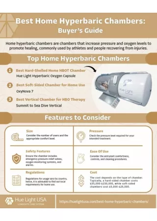 Best Home Hyperbaric Chambers: Buyer’s Guide