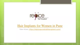 Hair Implants for Women in Pune