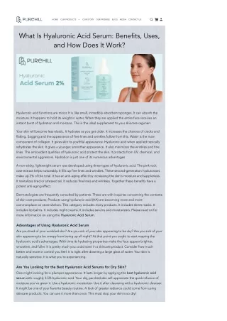 Innovative Ways to Use Hyaluronic Acid Serum for Glowing Skin