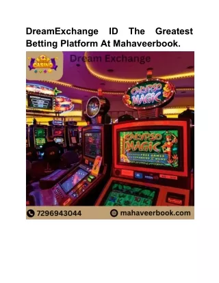 Become Pro-Player Of Dream Exchange Id At Mahaveer Book.