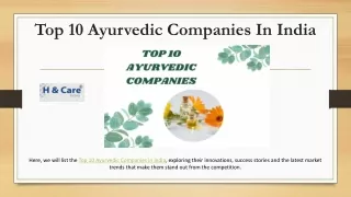 Top 10 Ayurvedic Companies In India