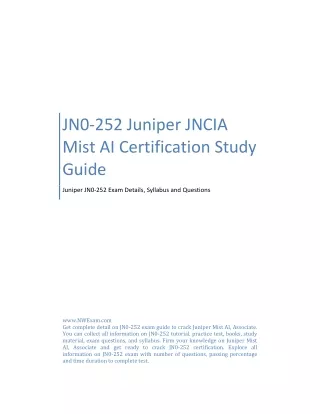 JN0-252 Juniper JNCIA Mist AI Certification Study Guide