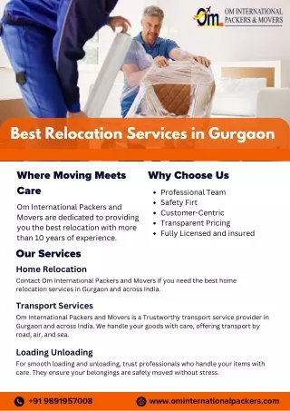 Best Relocation Services in Gurgaon