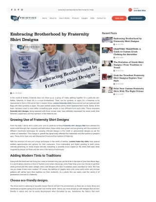 Embracing Brotherhood by Fraternity Shirt Designs | SS Printing