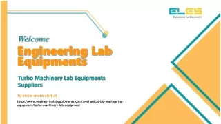 Turbo Machinery Lab Equipments Suppliers