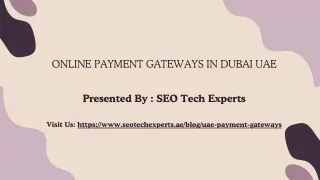 Online Payment Gateways UAE