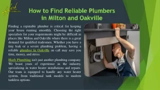 How to Find Reliable Plumbers in Milton and Oakville