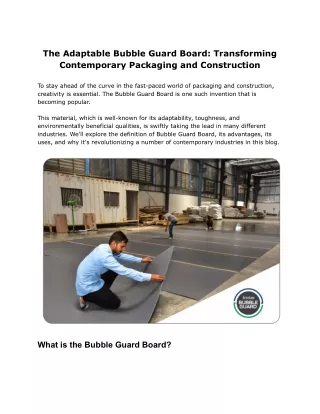 The Adaptable Bubble Guard Board by Aerolam Industries