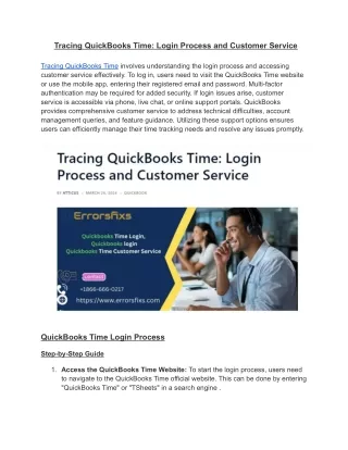 Tracing QuickBooks Time_ Login Process and Customer Service