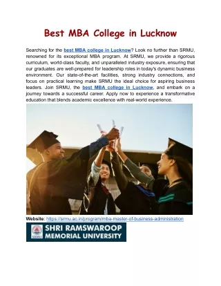 Best MBA College in Lucknow