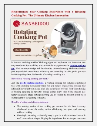 rotating cooking pot