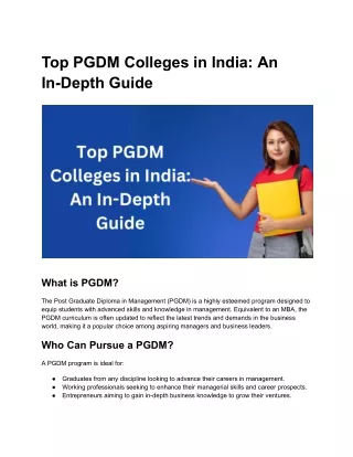 Top PGDM Colleges in India_ An In-Depth Guide