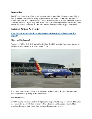 SouthWest Airlines LaGuardia Airport Information