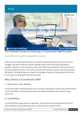 Elevate Your Business with Customized CRM Solutions: A Guide to Selection