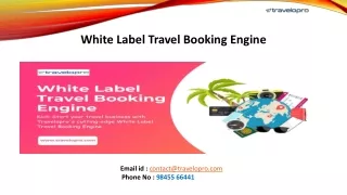 White Label Travel Booking Engine