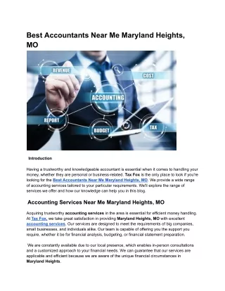 Best Accountants Near Me Maryland Heights, MO