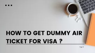 How to Get Dummy Air Ticket for visa