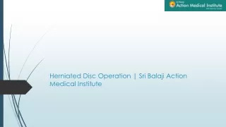 Herniated Disc Operation