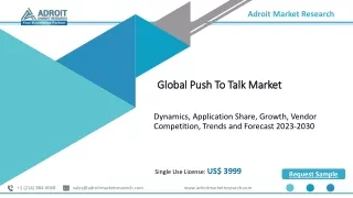 Push To Talk Market Future Demand and Recovery Analysis till 2030