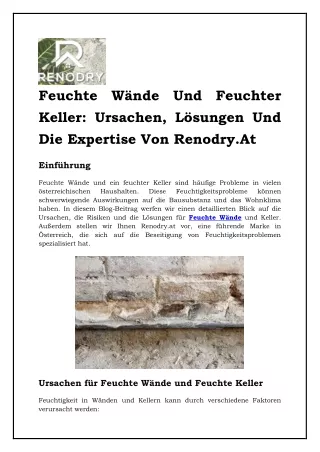 Feuchte Wände