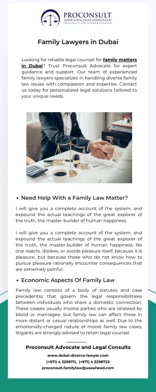 Family Lawyers in Dubai