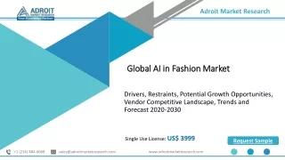 AI in Fashion Market : Competitive Strategies, Size & Share Report 2020-2030