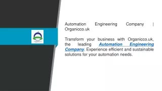 Automation Engineering Company  Organicco.uk