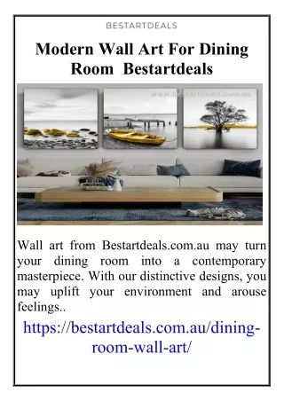 Modern Wall Art For Dining Room  Bestartdeals