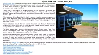 Explore Sylvan Beach Park in La Porte, Texas - Enjoy camping, fishing, hiking, s