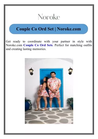 Couple Co Ord Set Noroke.com
