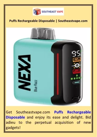 Puffs Rechargeable Disposable  Southeastvape.com