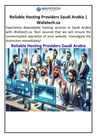 Reliable Hosting Providers Saudi Arabia  Wafatech.sa