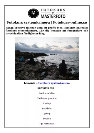 Fotokurs systemkamera  Fotokurs-online.se