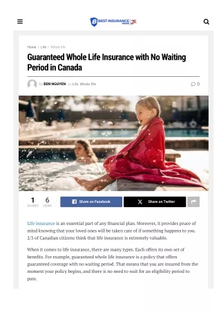 Get Instant Guaranteed Whole Life Insurance