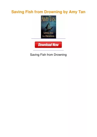 Saving Fish from Drowning by Amy Tan