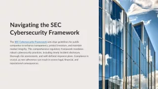 SEC Cybersecurity Framework - Essert Inc
