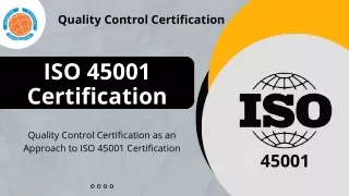 ISO 45001 Certificate | Quality Control Certification