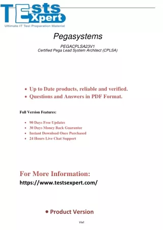 Master PEGACPLSA23V1 Certified Pega Lead System Architect Exam