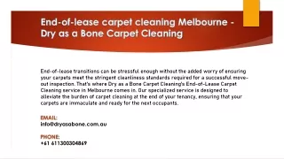 End-of-lease carpet cleaning Melbourne